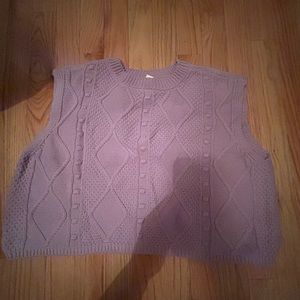 Cropped Sweater Vest